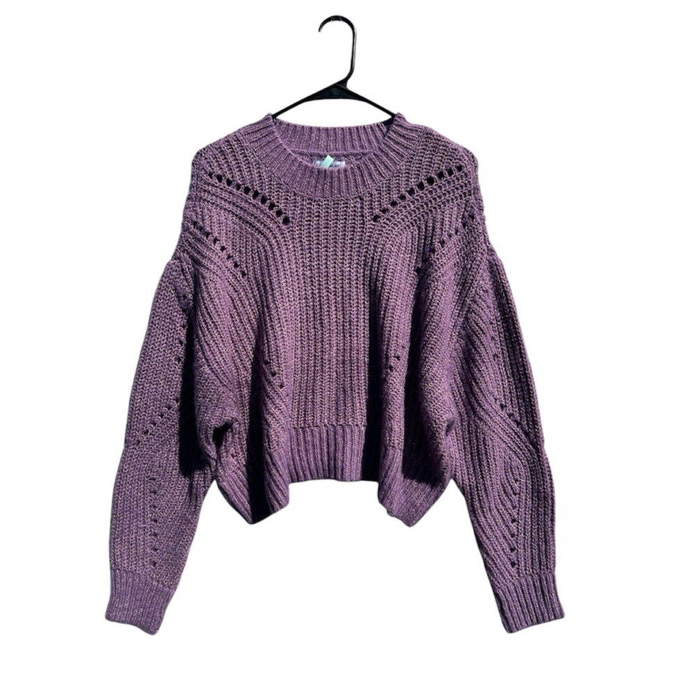 Women's Purple/Gold Knit Sweater